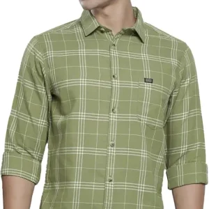 Peter England Men's Printed Slim Fit Party Branded Insignia Full Sleeve Casual Shirt Cotton