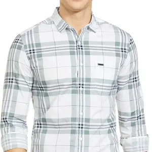 Peter England Men's Printed Slim Fit Party Branded Insignia Full Sleeve Casual Shirt Cotton